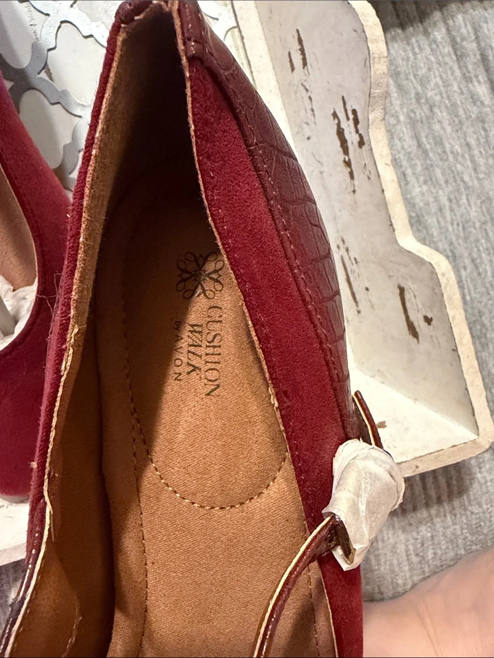 Women's Red Mary Jane Heels with Ankle Strap size 11